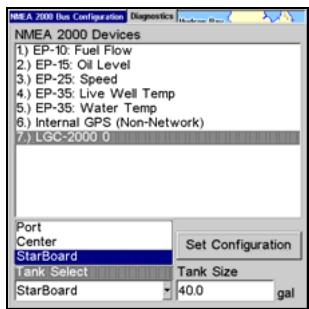 LOWRANCE 5200C - Setting Engine-Tank Configuration: - 2