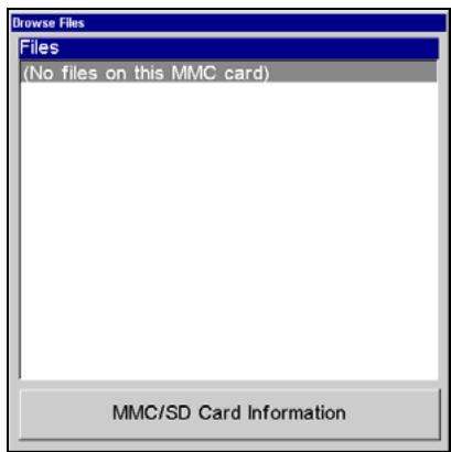 LOWRANCE 5200C - Check MMC Files and Storage Space - 2