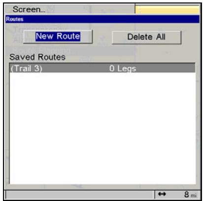 LOWRANCE 5200C - Routes Created in the Unit - 1