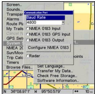 LOWRANCE 5200C - Communications Port Configuration - 2