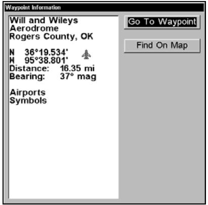 LOWRANCE 5200C - Find Map Places or Points of Interest (POI) - 8
