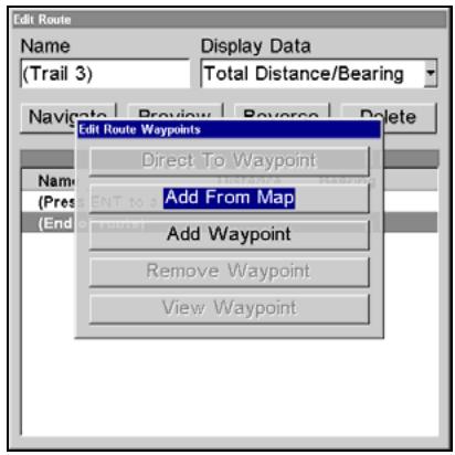 LOWRANCE 5200C - Edit Route Waypoints - 1