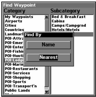 LOWRANCE 5200C - Find Map Places or Points of Interest (POI) - 3
