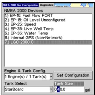 LOWRANCE 5200C - Setting Engine-Tank Configuration: - 3