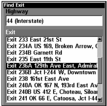 LOWRANCE 5200C - Find Interstate Highway Exits - 4