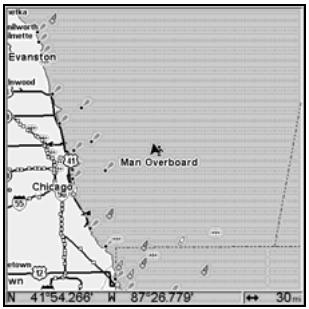 LOWRANCE 5200C - Navigate Back to MOB Waypoint - 3
