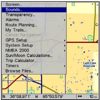 LOWRANCE 5200C - Sounds and Alarm Sound Styles - 1