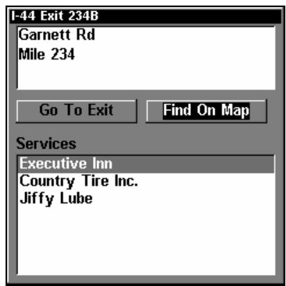 LOWRANCE 5200C - Find Interstate Highway Exits - 6