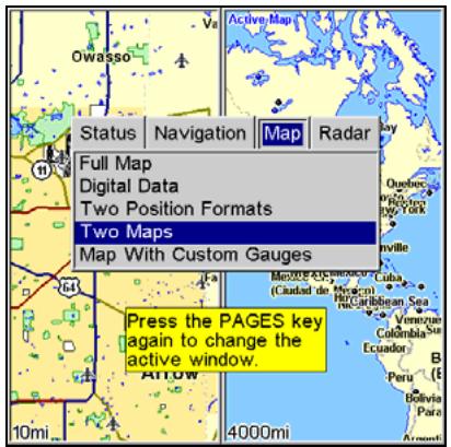 LOWRANCE 5200C - Resize Window command - 1