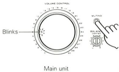 VOLUME CONTROL Blinks WETRO BALANCE C1=100% C2=100% C3=100% C4=100% C5=100% C6=100% C7=100% C8=100% C9=100% C10=100% Main unit