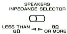 KENWOOD T74L - Setting the SPEAKER IMPEDANCE SELECTOR - 1
