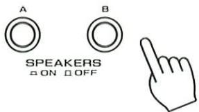A B SPEAKERS ON OFF