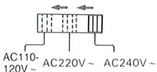 AC110- 120V~ AC220V~ AC240V~