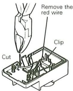 Remove the red wire Clip Cut