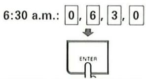 6:30 a.m.: 0, 6, 3, 0 ENTER
