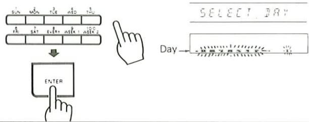 SELECT DAY Day → ENTER