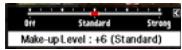 CASIO EXILIM EX-H15 - Use [ to select "Make-up Level" (seventh Control Panel icon from the top), and then press [SET]. - 1