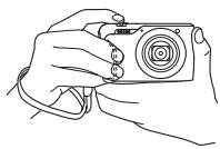 CASIO EXILIM EX-H15 - Holding the Camera Correctly - 1
