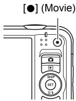 CASIO EXILIM EX-H15 - In the REC mode, point the camera at the subject and then press [●] (Movie). - 1