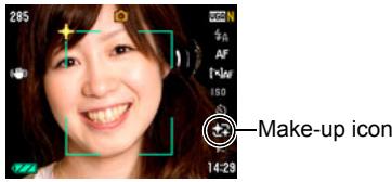 CASIO EXILIM EX-H15 - In the REC mode, press the  button once so appears in the control panel. - 2