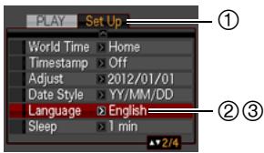 CASIO EXILIM EX-H15 - ■ Specify the display language you want. - 1