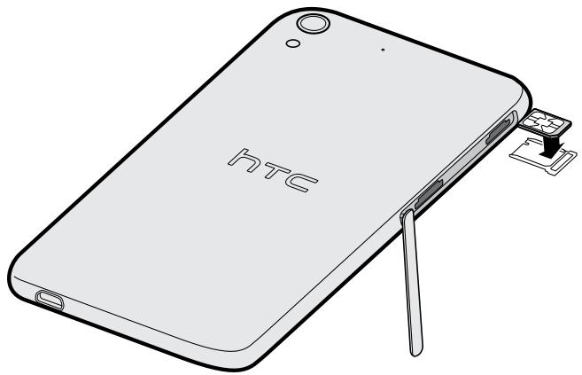 HTC DESIRE 728 E - Insérer une carte nano SIM - 2