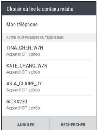 HTC DESIRE 728 E - Utiliser HTC Connect pour/partager vos médias - 2