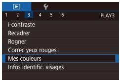 CANON POWERSHOT G3 X - Modification des teintes de couleur de l'image (mes couleurs) - 2