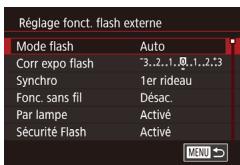 CANON POWERSHOT G3 X - Mettez le flash et l'appareil photo sous tension. - 1