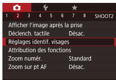 CANON POWERSHOT G3 X - Enregistrement des informations d'identification de visage - 1