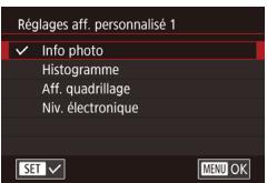 CANON POWERSHOT G3 X - Personnalisation des informations affichées - 1