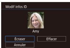 CANON POWERSHOT G3 X - Modification des informations sur l'identification de visage - 3
