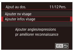 CANON POWERSHOT G3 X - Remplacement et ajustement des informations de visage - 1