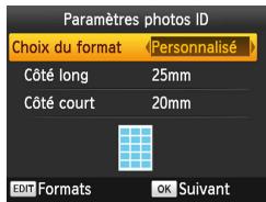 CANON SELPHY CP1000 - Spécifiez l'impression de photos d'identité. - 5