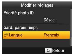 CANON SELPHY CP1000 - Accedez à l'écran de réglage. - 1