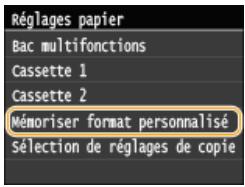 CANON I-SENSYS MF724CDW  -  I-SENSYS MF728CDW -  I-SENSYS MF729CX - Enregistrement d'un format de papier personnalisé - 2