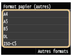 CANON I-SENSYS MF724CDW  -  I-SENSYS MF728CDW -  I-SENSYS MF729CX - Sélectionnez le format du papier. - 1