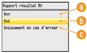 CANON I-SENSYS MF8580CDW - Rapport de résultats RX (MF8580CDW / MF8550CDN / MF8280CW uniquement) - 2