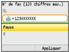 CANON I-SENSYS MF8580CDW - Saisissez le destinataire à l'aide des touches numériques et appuyez sur. - 1
