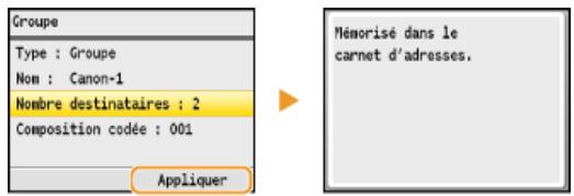 CANON I-SENSYS MF8580CDW - Modification du contenu des groupes enregistrés - 1