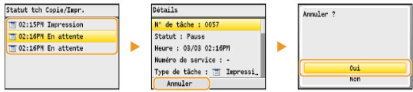CANON I-SENSYS MF8580CDW - Utilisez (suivi statut) pour annuler - 3