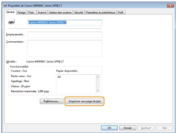 CANON I-SENSYS MF8580CDW - Imprimez une page de test. - 1