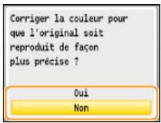 CANON I-SENSYS MF8580CDW - Utilisez / pour sélectionner si vous voulez ou non réaliser la correction des couleurs et appuyez sur OK. - 1