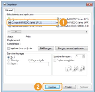 CANON I-SENSYS MF8580CDW - Ouvrez un document dans une application et affichez la boîte de dialogue d'impression. - 1