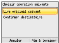 CANON I-SENSYS MF8580CDW - Si d'autres pages du document doivent être numérisées, placez la page suivante contre la vitre d'exposition, sélectionnez et appuyez sur. - 1