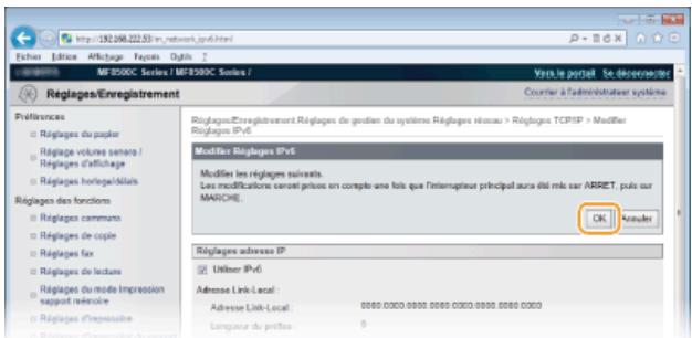 CANON I-SENSYS MF8580CDW - [Utiliser DHCPV6] - 1