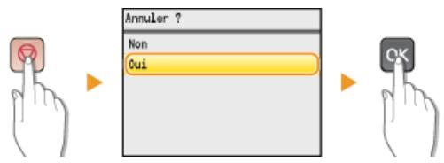 CANON I-SENSYS MF8580CDW - Annulation de l'envoi de documents (e-mail/dossier partagé) (MF8580CDW / MF8550CDN / MF8540CDN uniquement) - 1