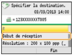 CANON I-SENSYS MF8580CDW - Utilisez / pour sélectionner et appuyez sur OK pour lancer la réception des fax. - 1