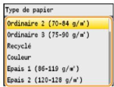CANON I-SENSYS MF8580CDW - Sélectionnez le type de papier et appuyez sur OK. - 1