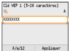 CANON I-SENSYS MF8580CDW - Saisissez la clé réseau que vous avez notée. - 1